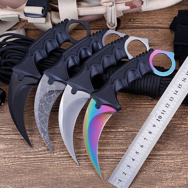 Outdoor Multifunctional Straight Utility Knife Non-Folding Design