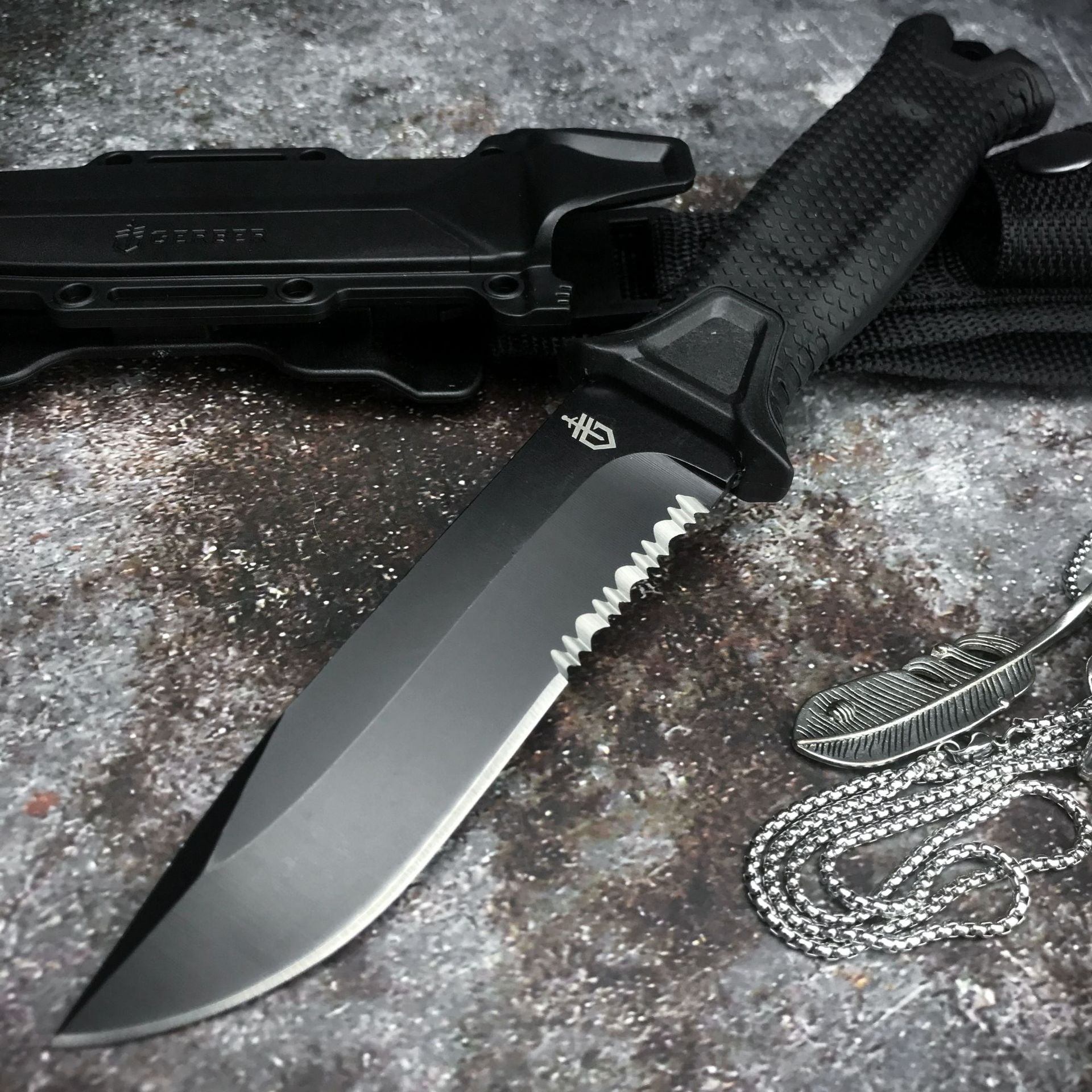 Outdoor Wilderness Utility Straight Knife For Camping