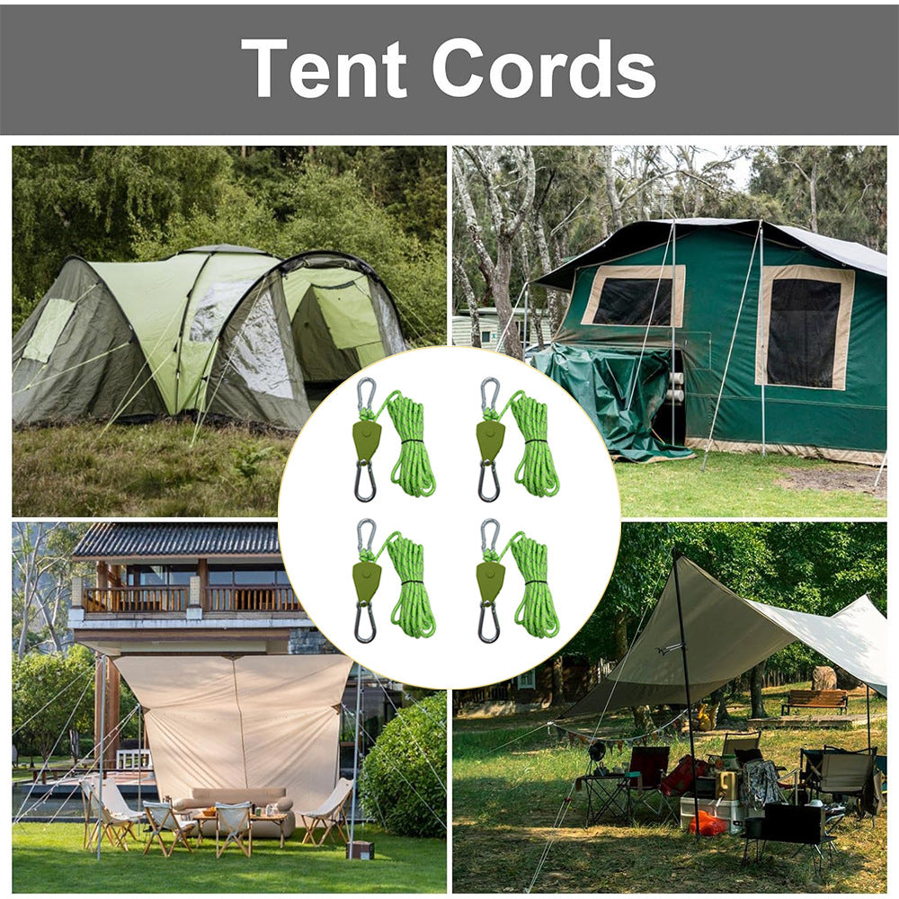 Outdoor Camping Canopy Wind Rope Adjustable Pulley Buckle