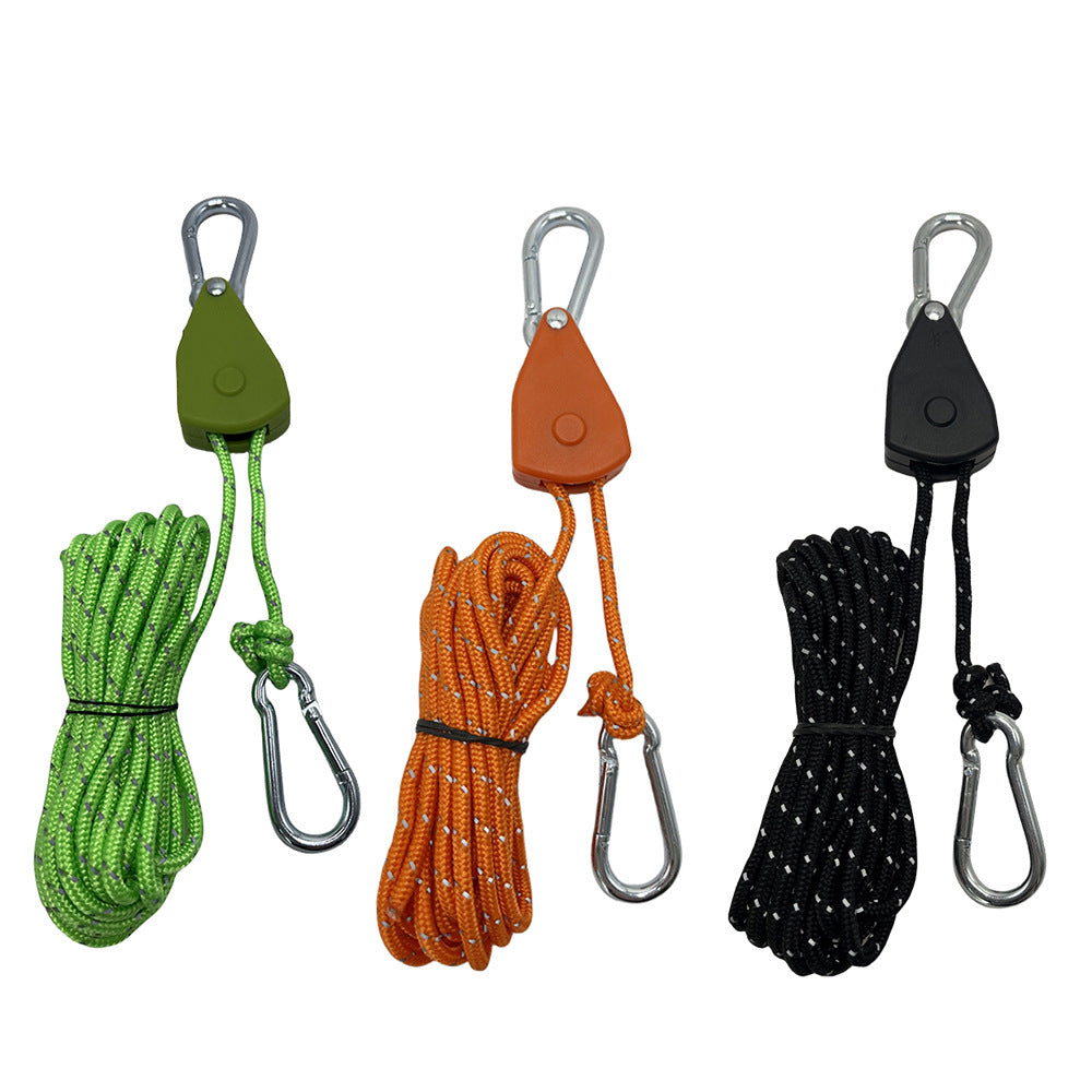 Outdoor Camping Canopy Wind Rope Adjustable Pulley Buckle