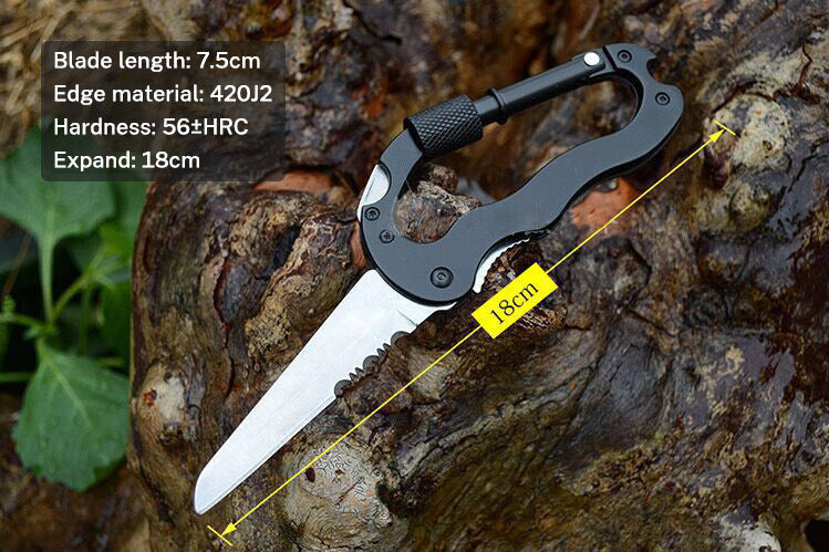 5 In 1 Outdoor Mountaineering Multi Function Carabiner Tool