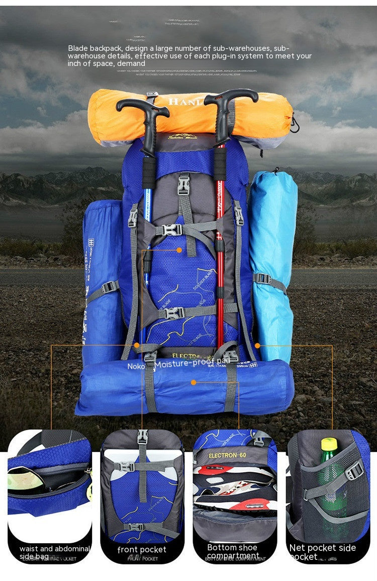 Large Capacity Outdoor Hiking Mountaineering Travel Backpack