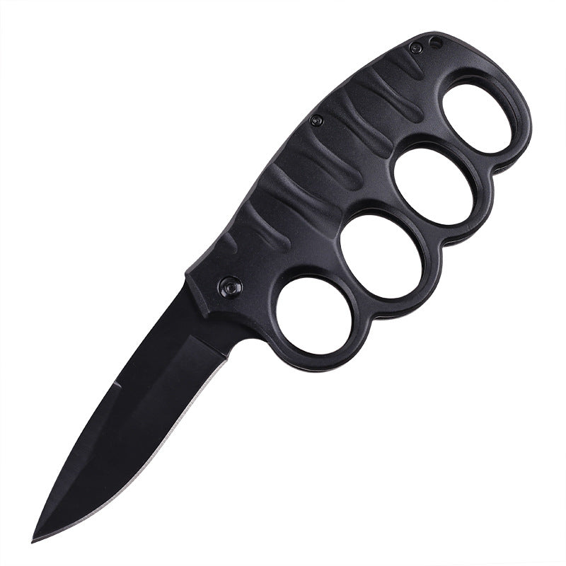 Stainless Steel Folding Utility Knife With Carbon Fiber Handle