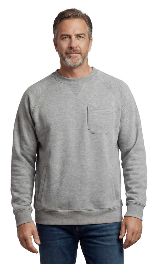Men's Three Pocket Fleece Sweatshirt Raglan Seam Design