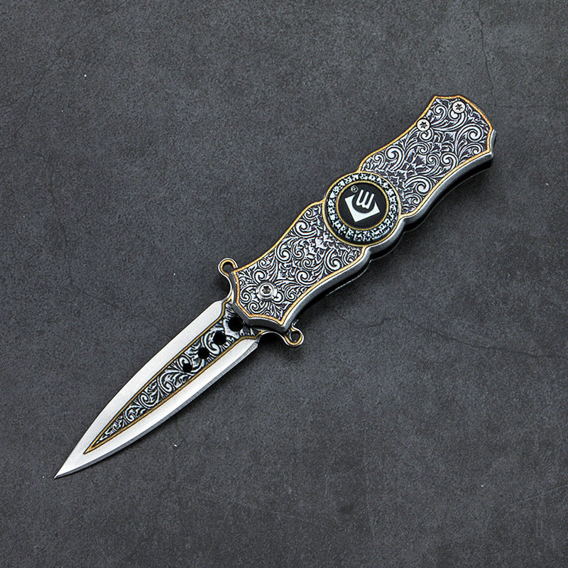 Fingertip Gyro Folding Utility Knife For Outdoor Use