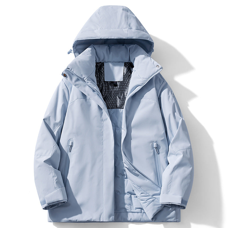 Winter Cotton Padded Fleece Lined Windproof Outdoor Jacket