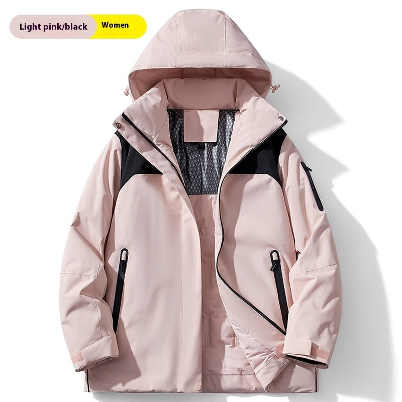 Winter Cotton Padded Fleece Lined Windproof Outdoor Jacket