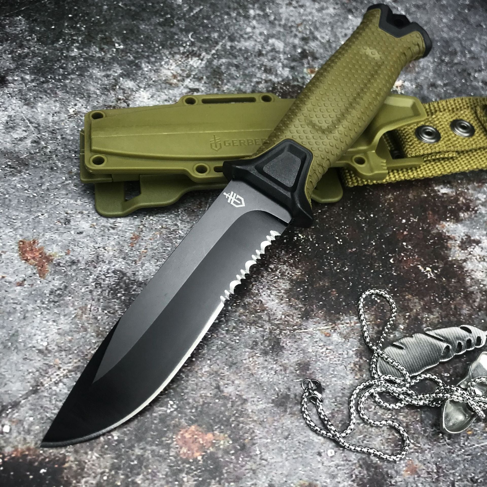 Outdoor Wilderness Utility Straight Knife For Camping