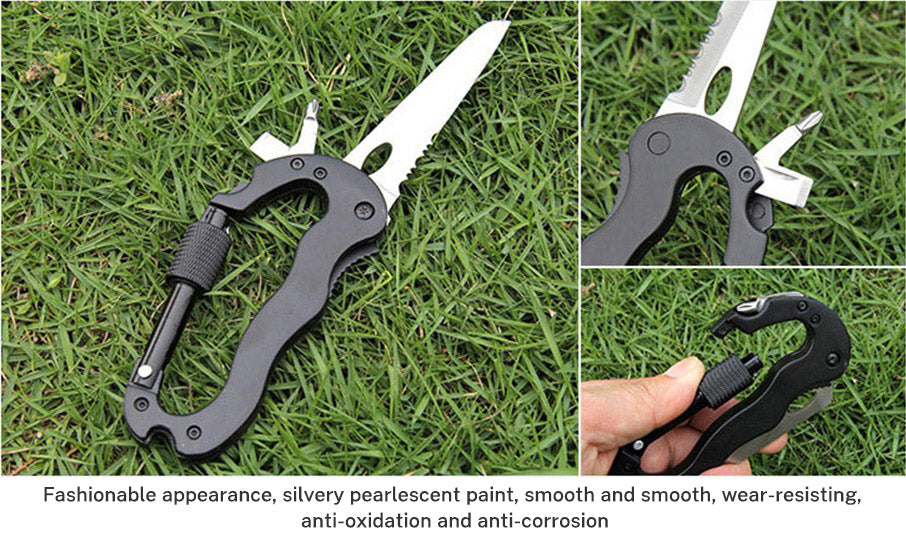 5 In 1 Outdoor Mountaineering Multi Function Carabiner Tool