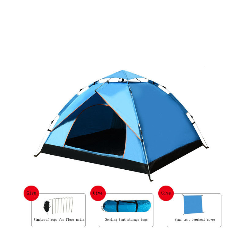 Automatic Quick Open Two Door Beach Camping Tent