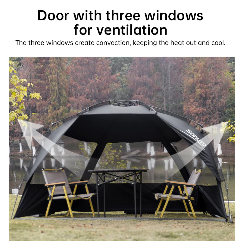 3 4 Person One Touch UV Resistant Outdoor Tent