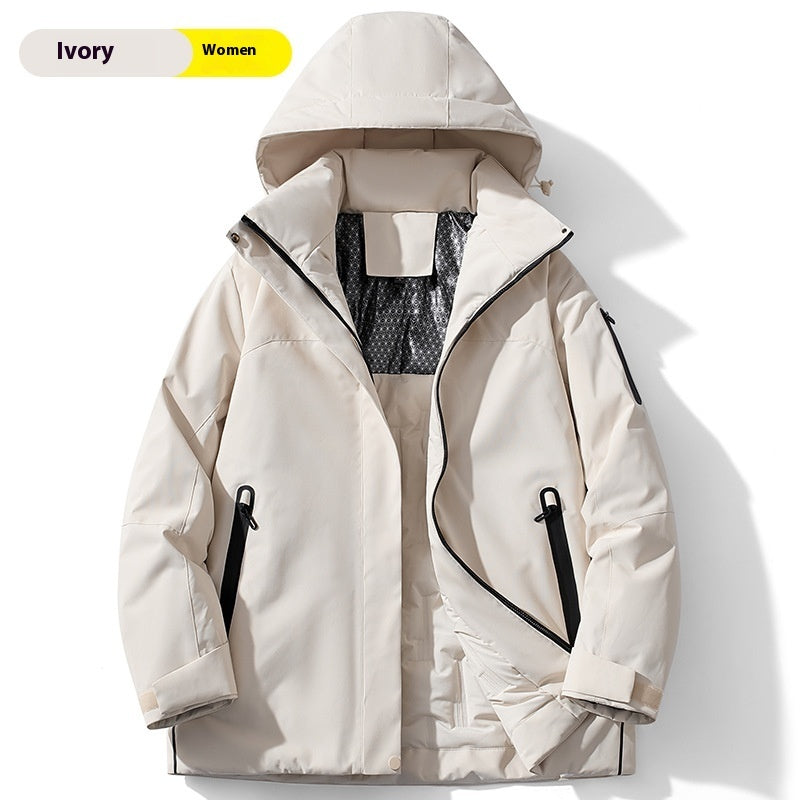 Winter Cotton Padded Fleece Lined Windproof Outdoor Jacket