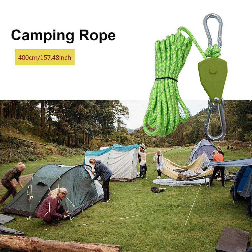Outdoor Camping Canopy Wind Rope Adjustable Pulley Buckle