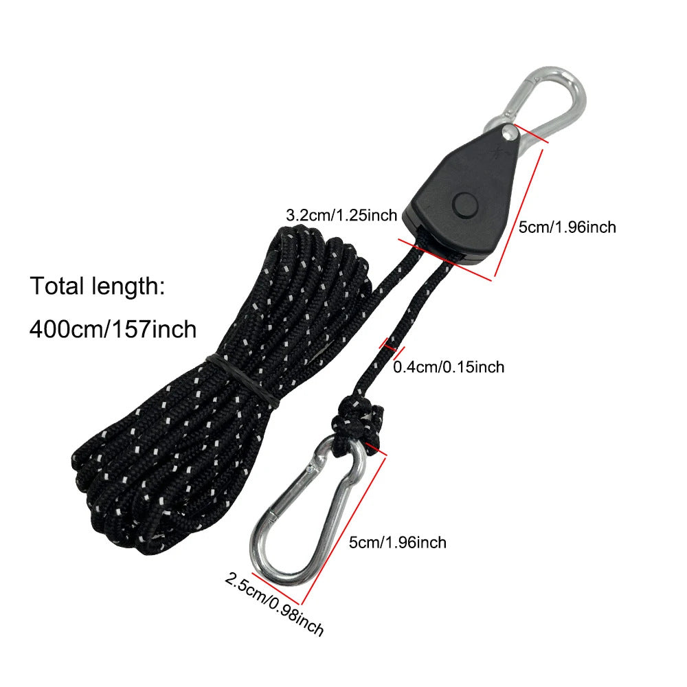 Outdoor Camping Canopy Wind Rope Adjustable Pulley Buckle