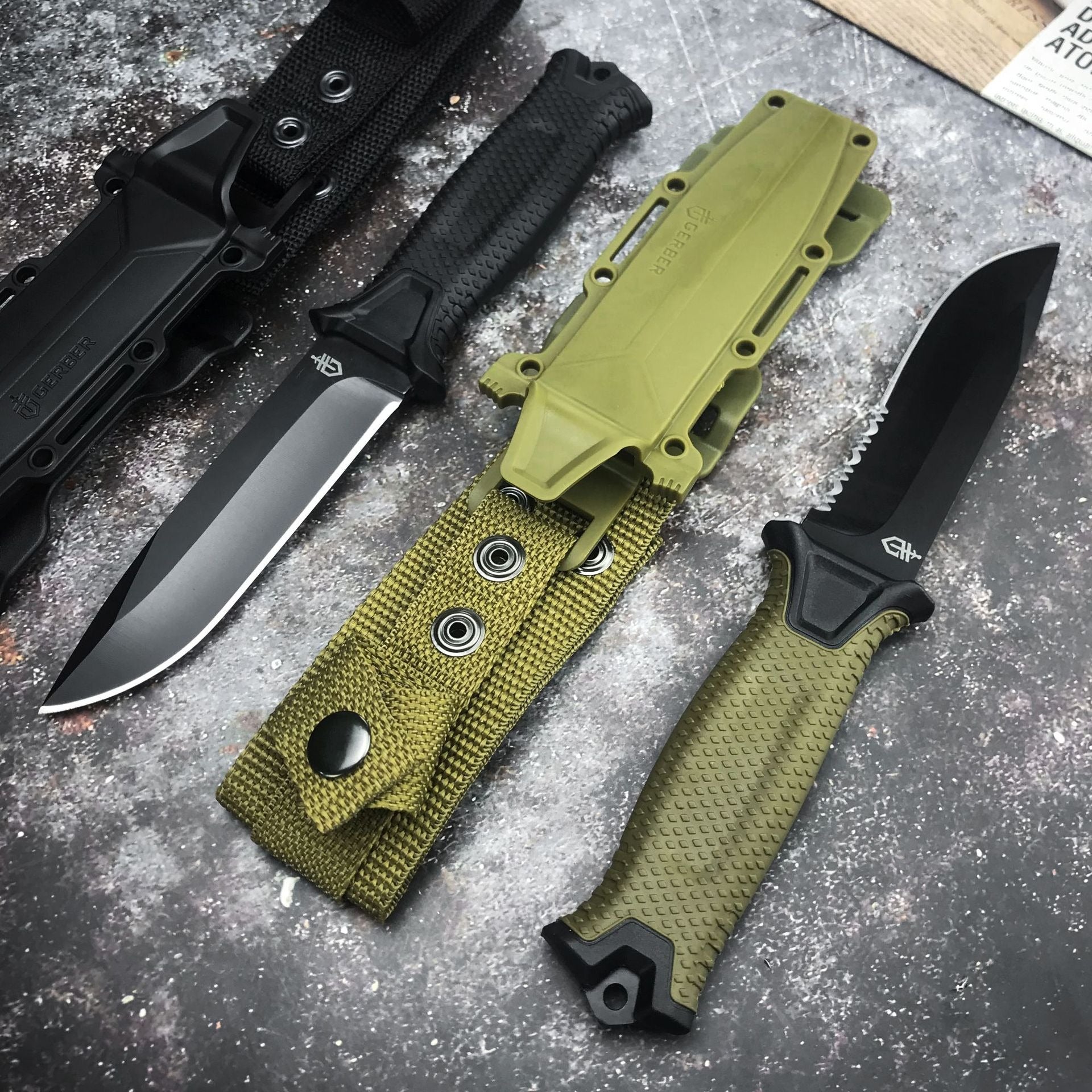 Outdoor Wilderness Utility Straight Knife For Camping