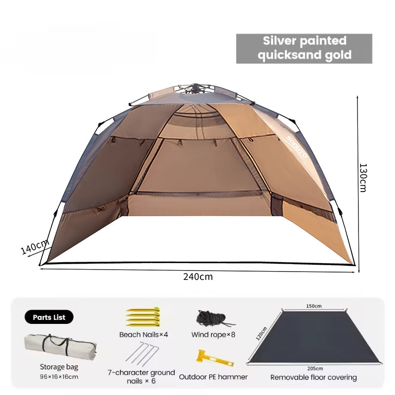 3 4 Person One Touch UV Resistant Outdoor Tent