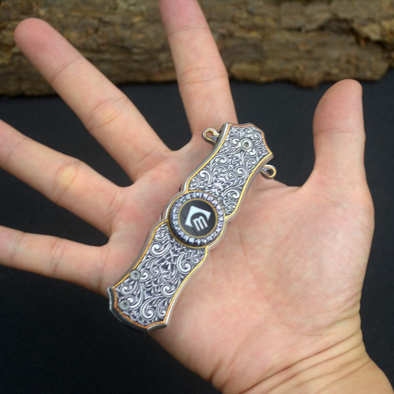Fingertip Gyro Folding Utility Knife For Outdoor Use