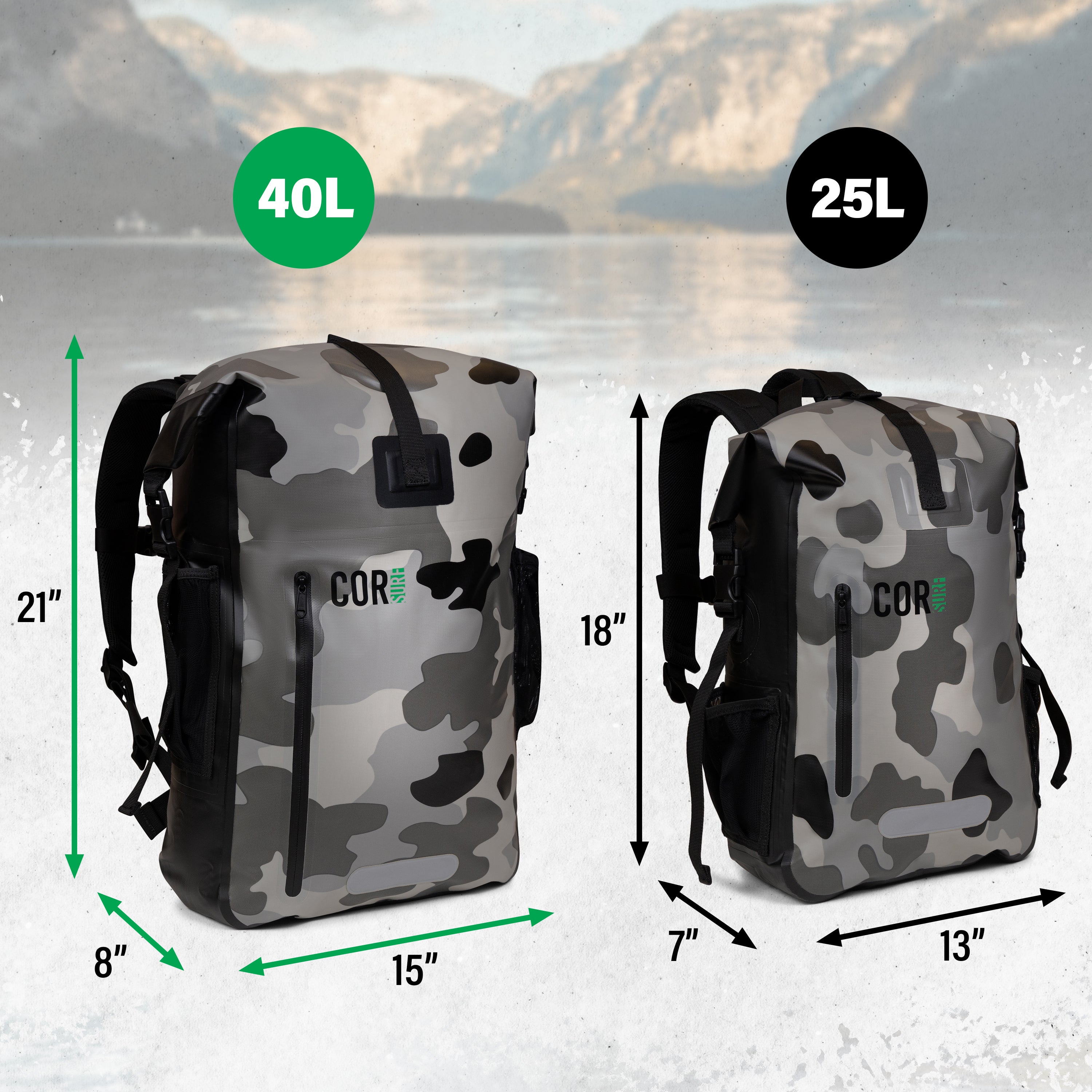 25L Waterproof Dry Bag Backpack Outdoor Travel