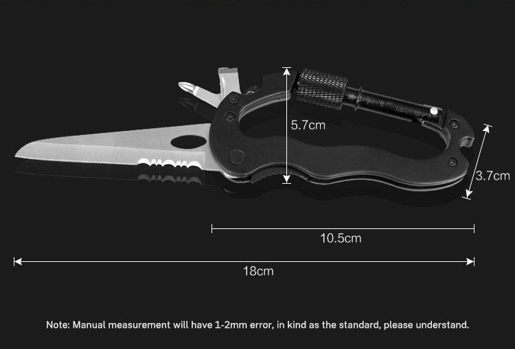 5 In 1 Outdoor Mountaineering Multi Function Carabiner Tool