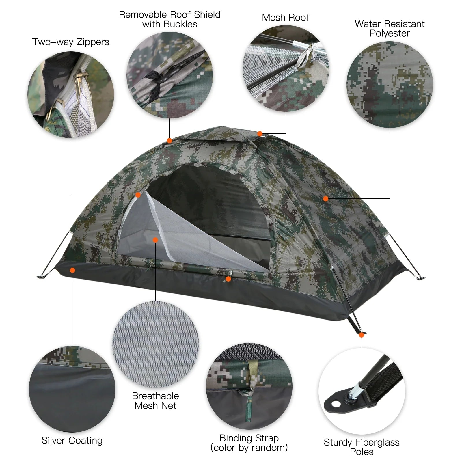 Ultralight Single Layer Portable Hiking Tent