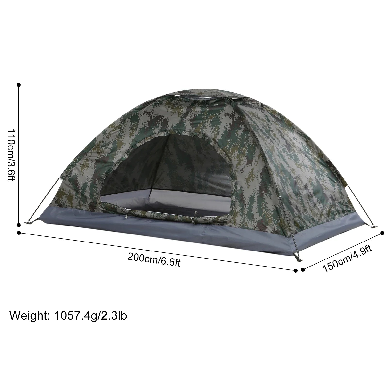 Ultralight Single Layer Portable Hiking Tent
