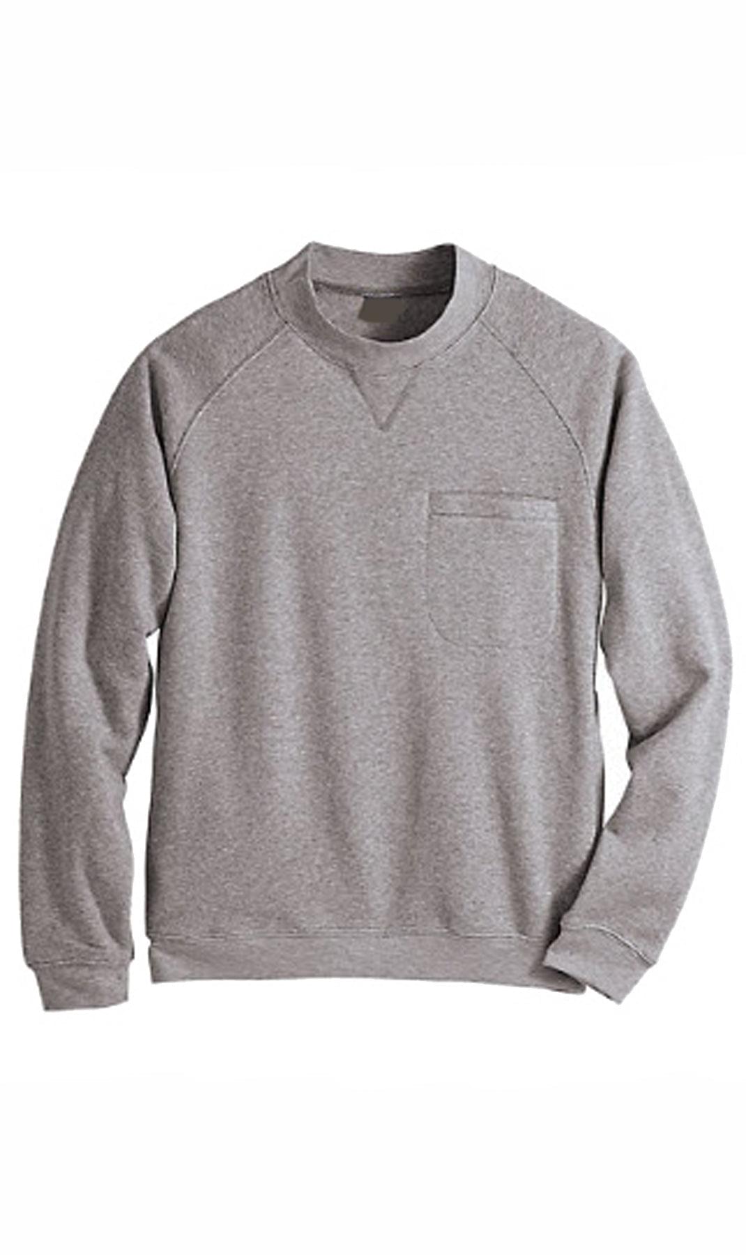 Men's Three Pocket Fleece Sweatshirt Raglan Seam Design