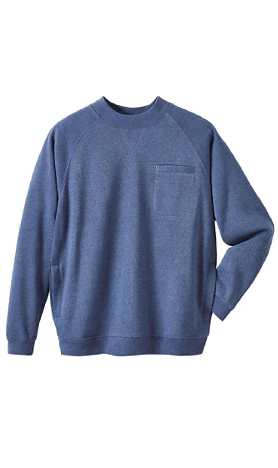 Men's Three Pocket Fleece Sweatshirt Raglan Seam Design
