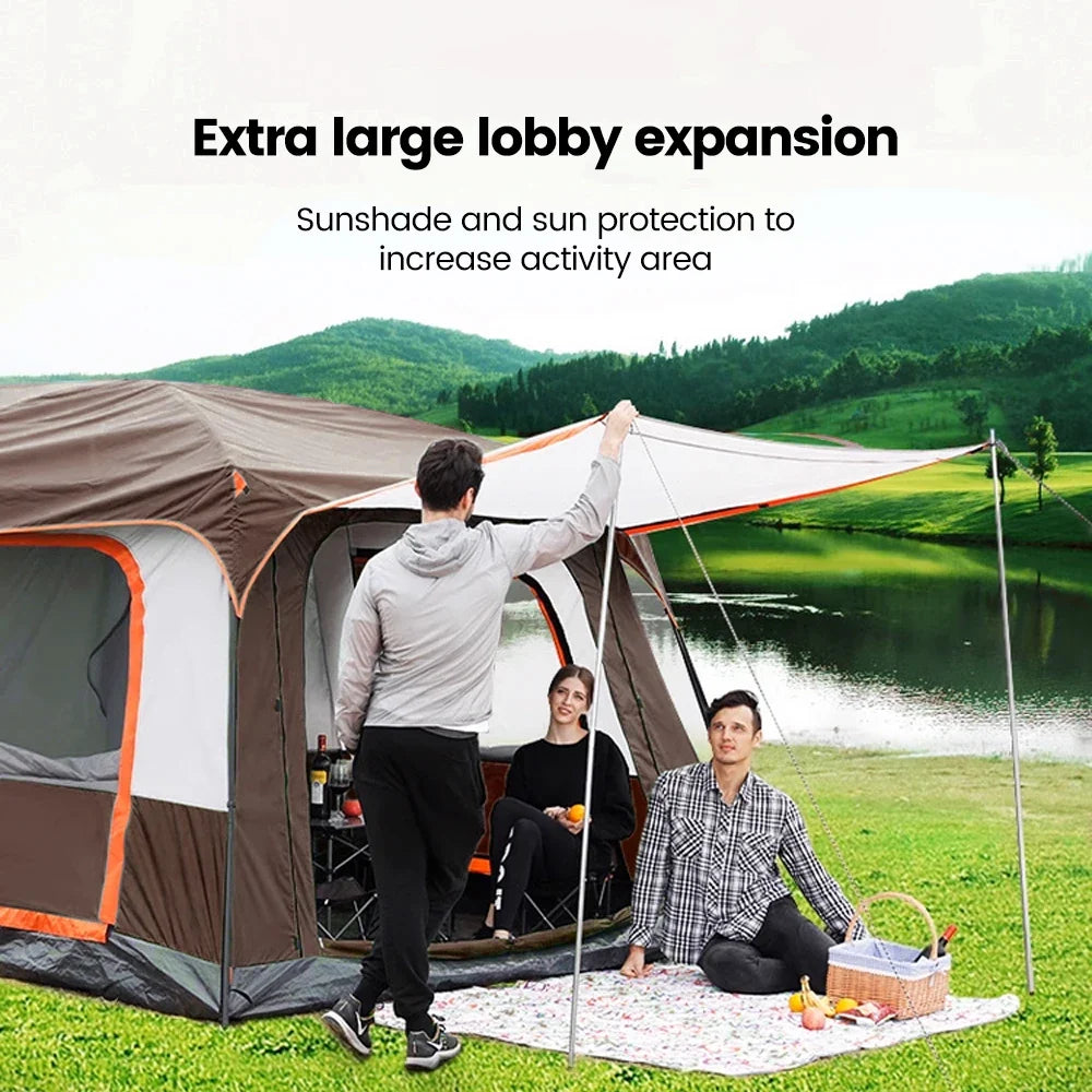4 Season Waterproof Windproof Double Layer Family Camping Tent
