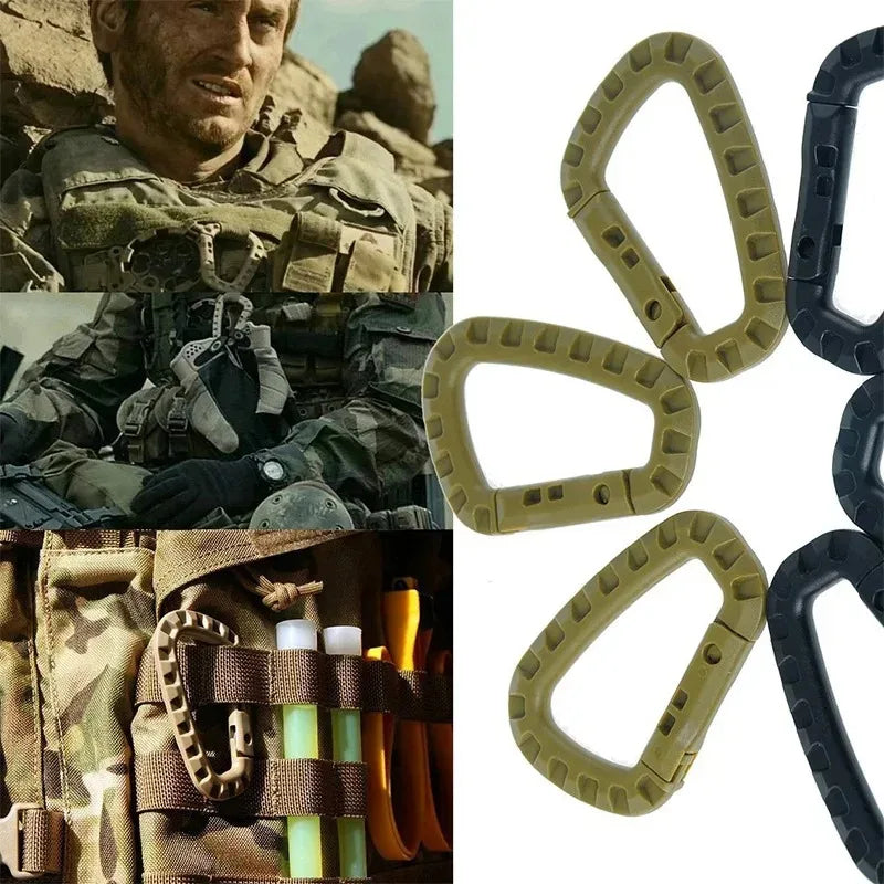 Military Tactical Carabiner Clips D Ring Backpack Accessories