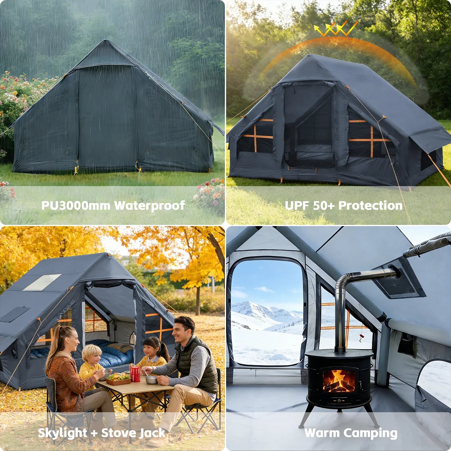 Inflatable Glamping Hot Tent Waterproof PVC Air Camping