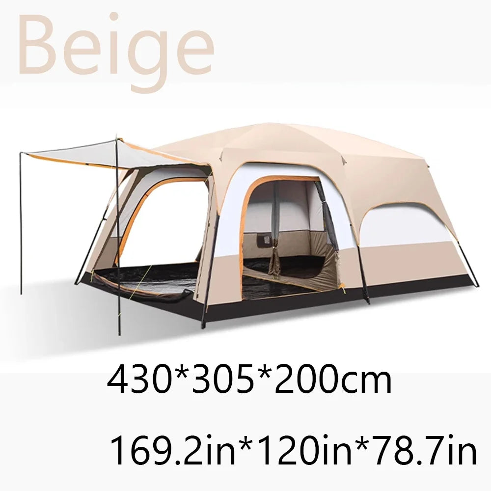 4 Season Waterproof Windproof Double Layer Family Camping Tent