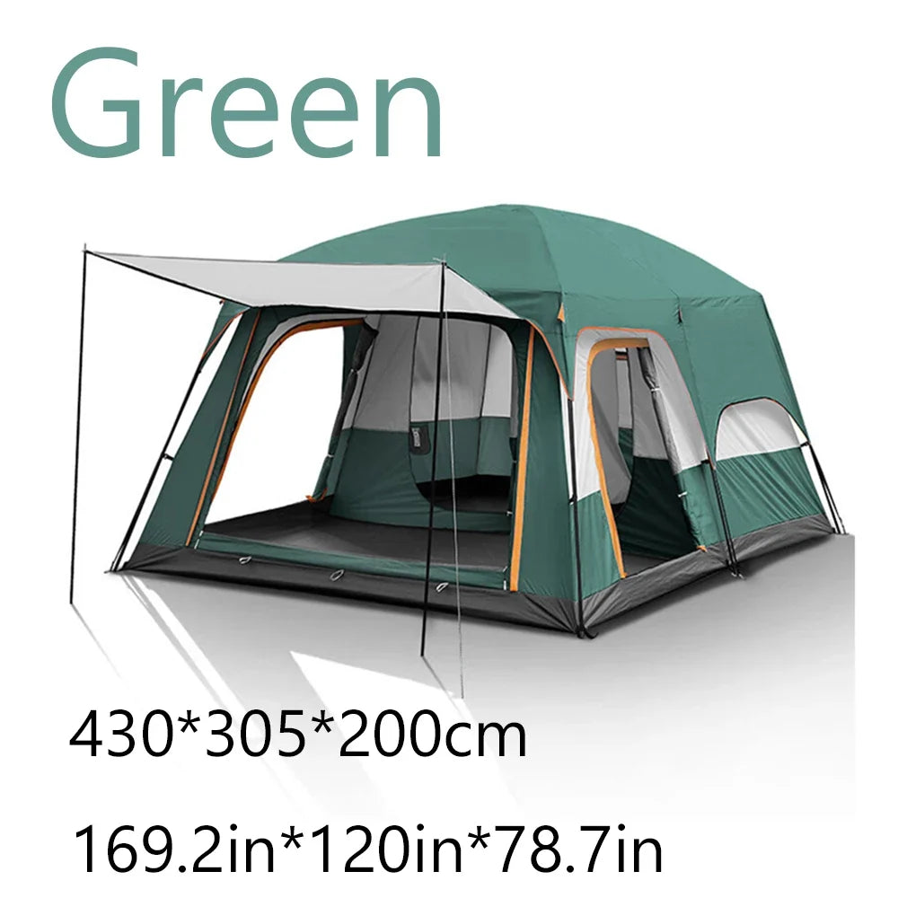 4 Season Waterproof Windproof Double Layer Family Camping Tent