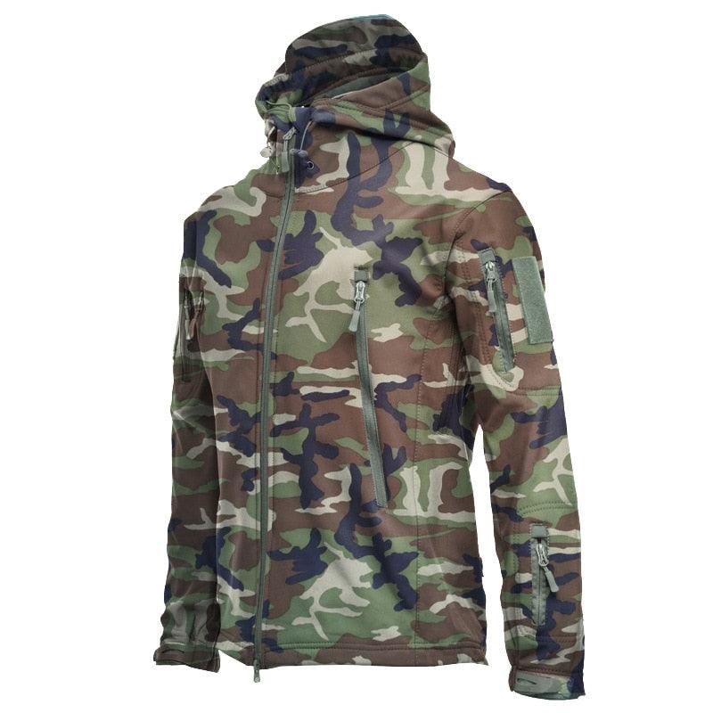 Men's Camouflage Waterproof Warm Hooded Outdoor Jacket