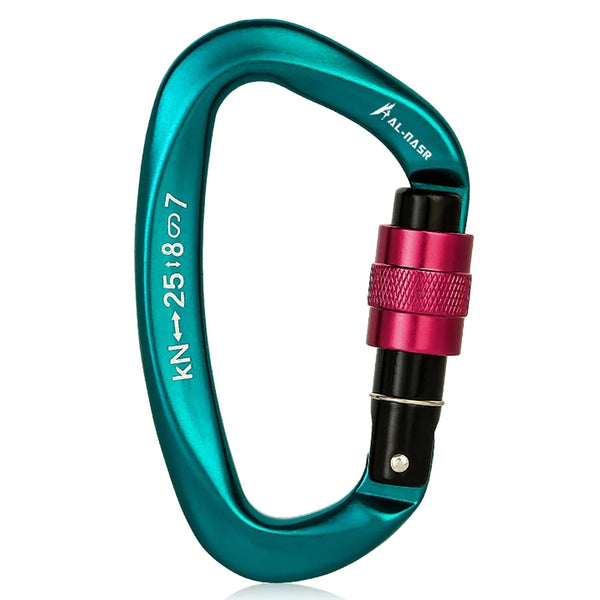 Professional D Shaped Screw Lock Climbing Carabiner