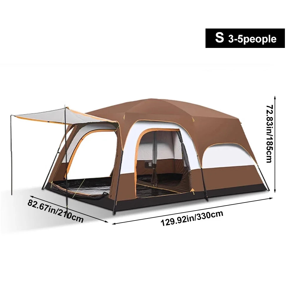 4 Season Waterproof Windproof Double Layer Family Camping Tent