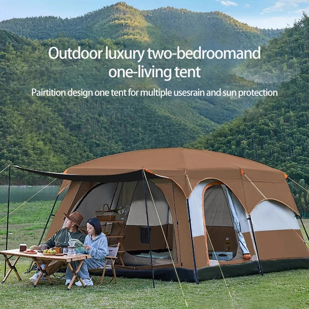 4 Season Waterproof Windproof Double Layer Family Camping Tent