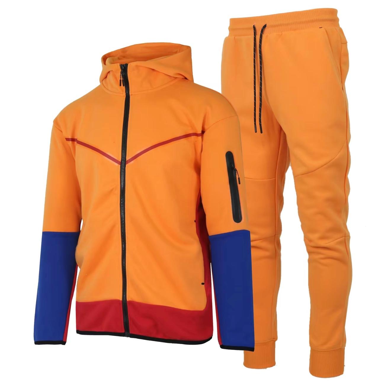 Men's Two Tone UltraTech Fleece Athletic Tracksuit Set
