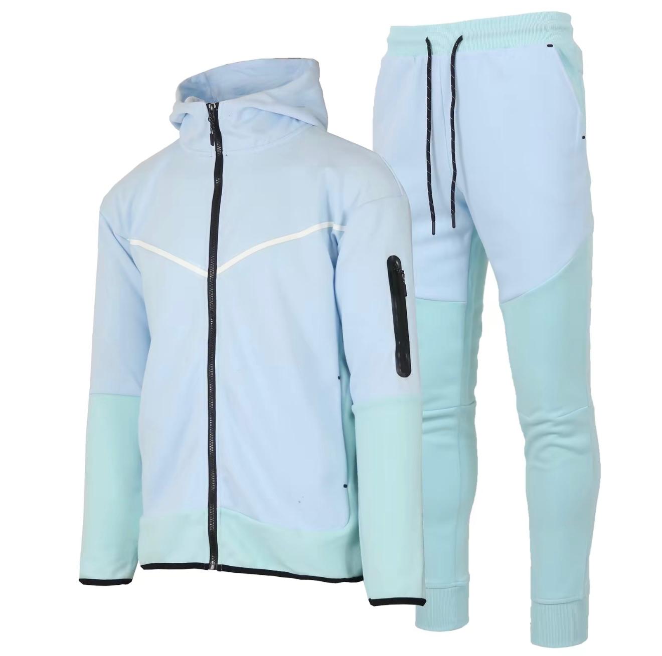 Men's Two Tone UltraTech Fleece Athletic Tracksuit Set