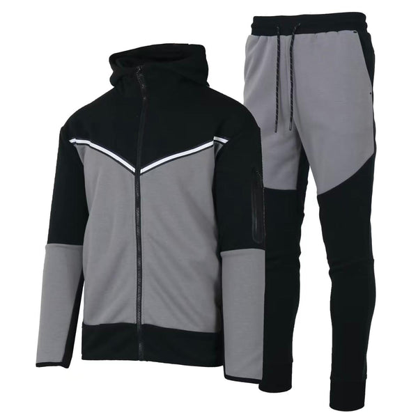 Men's Two Tone UltraTech Fleece Athletic Tracksuit Set