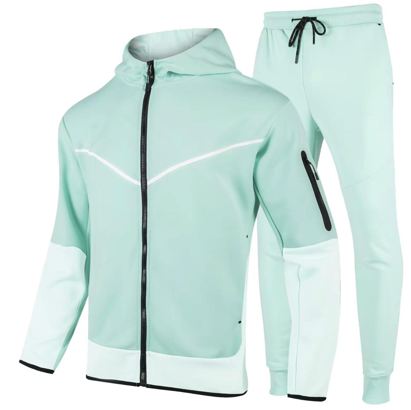 Men's Two Tone UltraTech Fleece Athletic Tracksuit Set