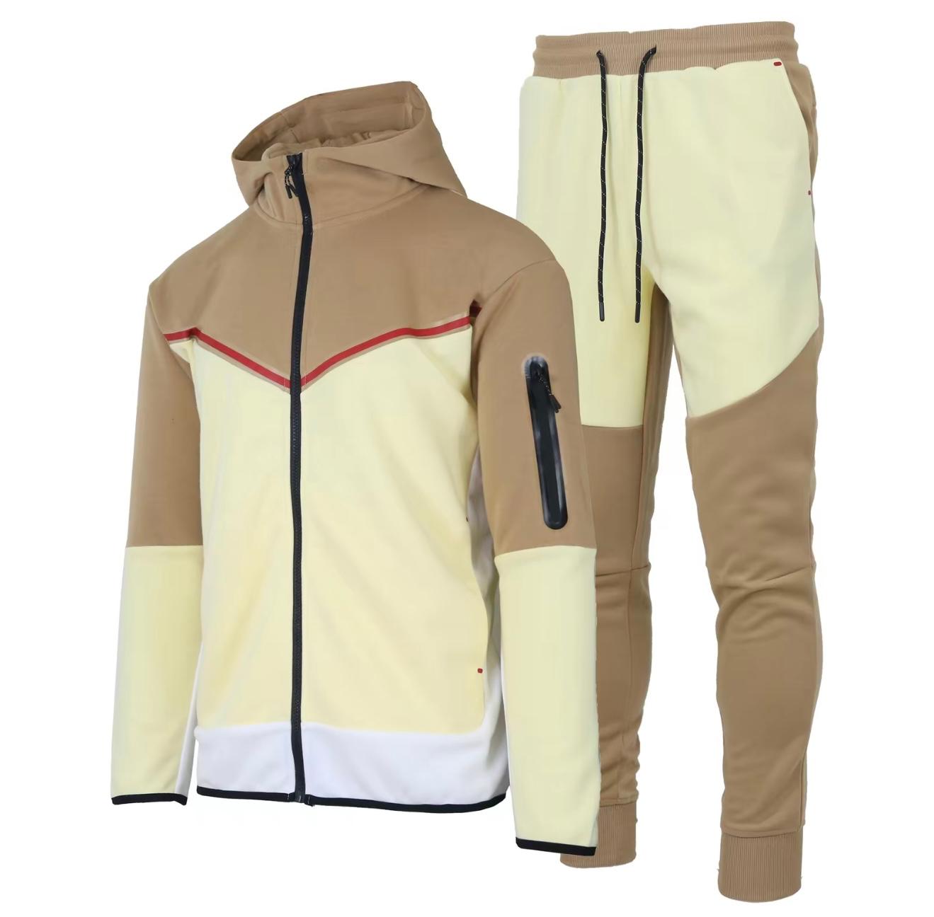 Men's Two Tone UltraTech Fleece Athletic Tracksuit Set