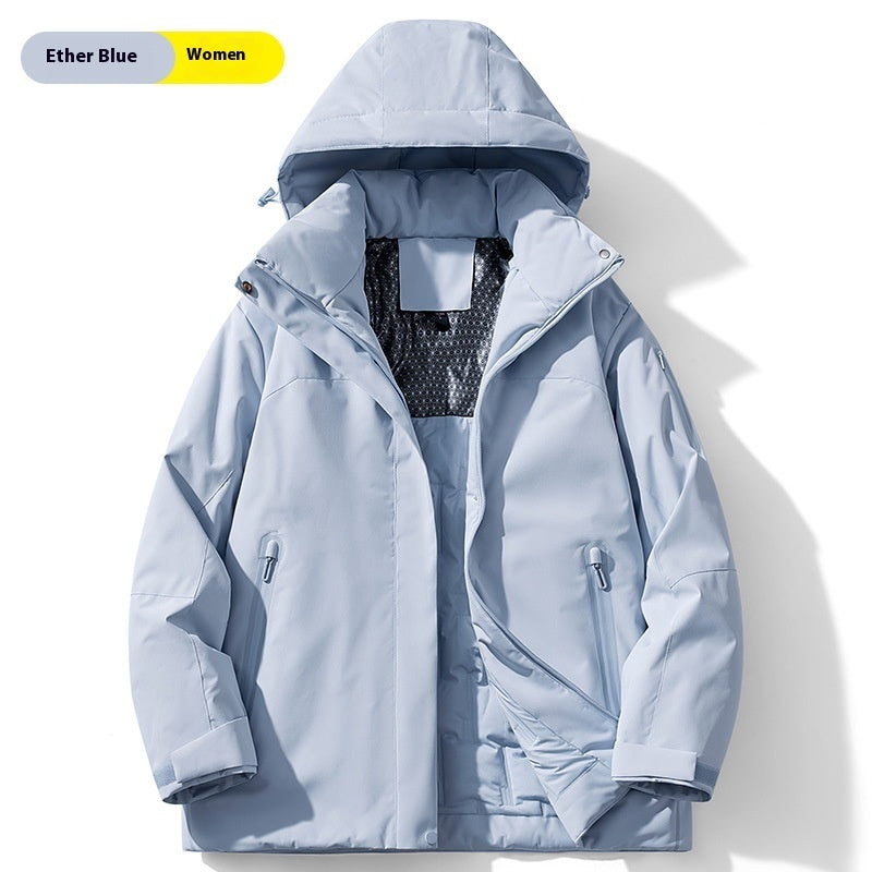 Winter Cotton Padded Fleece Lined Windproof Outdoor Jacket