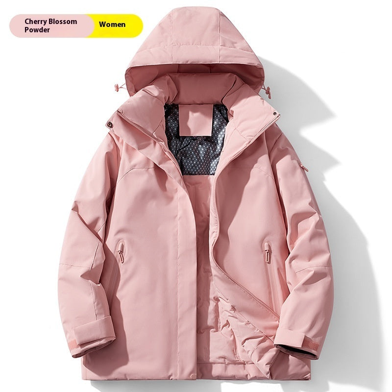 Winter Cotton Padded Fleece Lined Windproof Outdoor Jacket