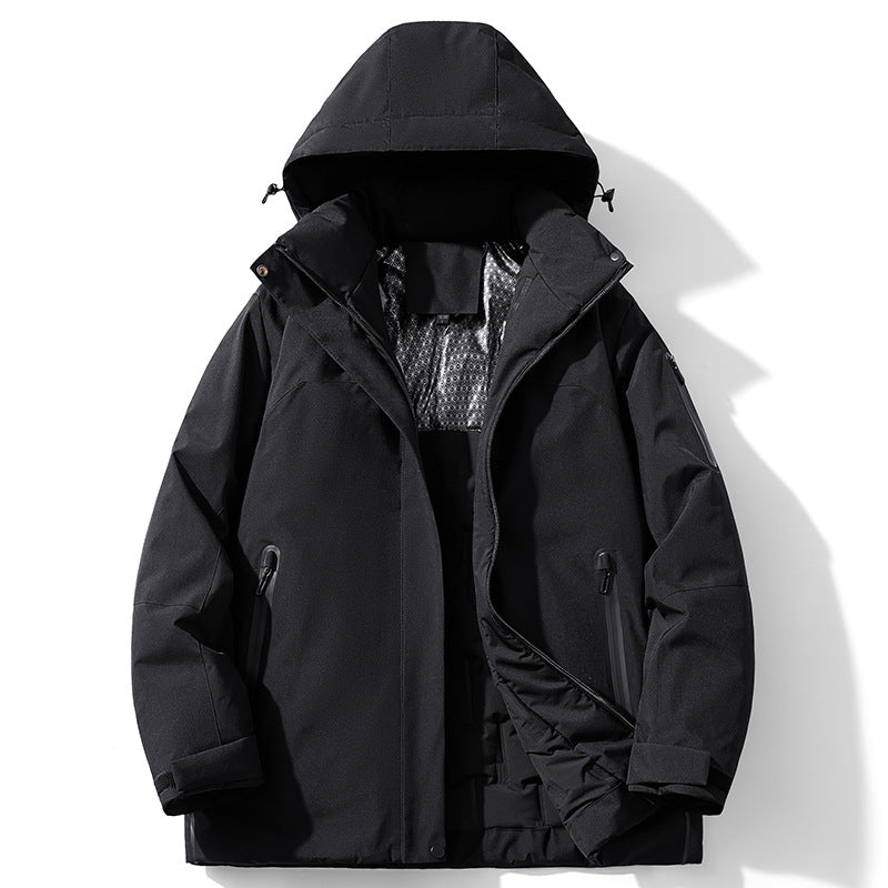 Winter Cotton Padded Fleece Lined Windproof Outdoor Jacket