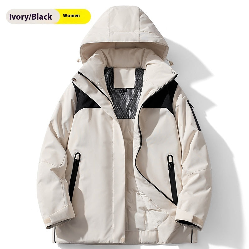 Winter Cotton Padded Fleece Lined Windproof Outdoor Jacket