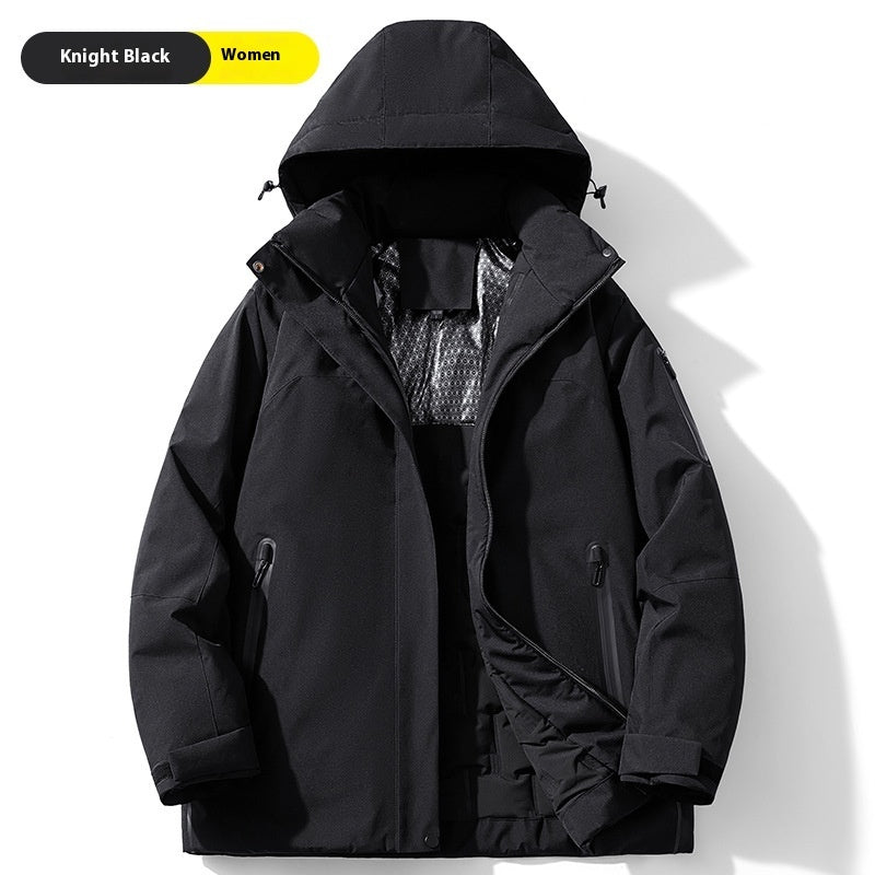 Winter Cotton Padded Fleece Lined Windproof Outdoor Jacket