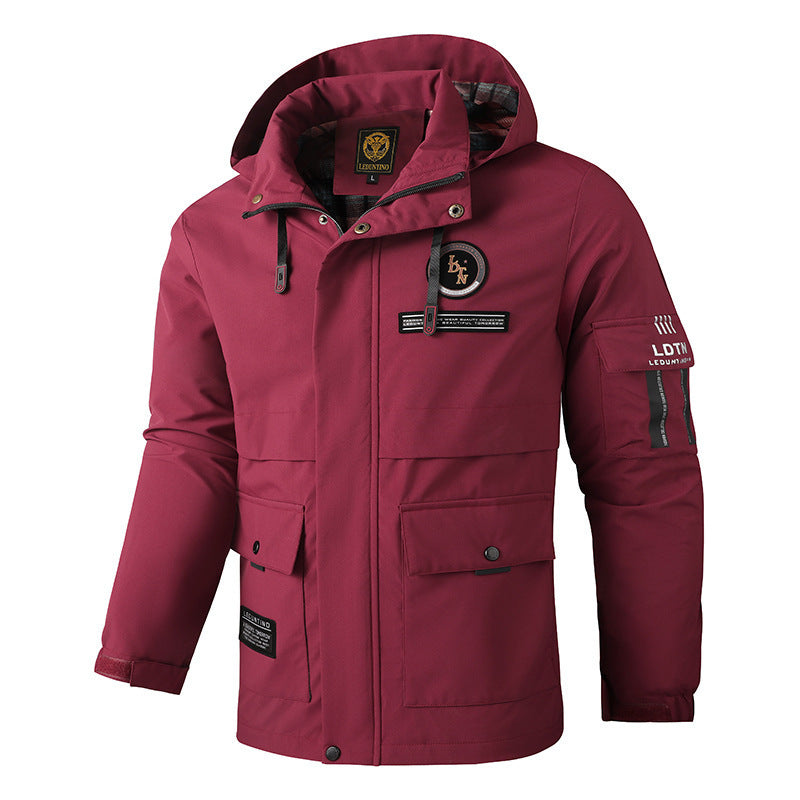 Foreign Trade Waterproof Hooded Outdoor Jacket Coat